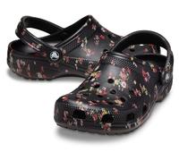 Crocs Classic Printed Floral Clogs, Obstrucción Unisex Adulto, Black Ditsy, 36 EU