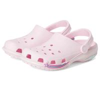 Crocs Classic Star Sparkle Shaker Clog K, Zuecos Unisex niños, Leche Rosa, 32/33 EU