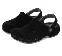 Crocs Classic Velvet Clog K, Zuecos Unisex niños, Negro, 29/30 EU | Zapatos casuales