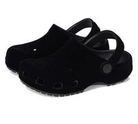 Crocs Classic Velvet Clog T, Zuecos Unisex niños, Negro, 27/28 EU