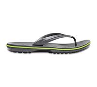 Crocs - Crocband Flip, Chanclas Unisex Adulto, Gris (Graphite/Volt Green), 39/40 EU