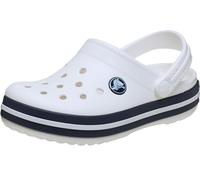 Crocs Crocband - Zueco, Blanco/Azul Marino, Talla 4 UK Niño, Blanco/Azul Marino, 4 UK Child