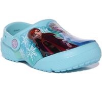 CROCS Disney Frozen Niña Tira Trasera Iconos Sandalias Zuecos en Azul Talla 1-