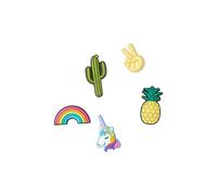Crocs Jibbitz Shoe Charm 5-Pack, Decoración de Zapatos Unisex Adulto, Fun Trend, Talla única