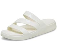 Crocs Getaway Patent Strappy, Sandalias Mujer, Tiza, 42/43 EU