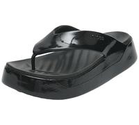 Crocs Getaway Platform Patent Flip, Chanclas Mujer, Negro, 38/39 EU