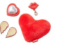 Crocs Red Valentines 5 Pack, Colgantes para Zapatos Unisex Adulto, Multicolor, Talla única
