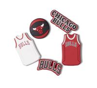 Crocs Jibbitz - Dijes para zapatos, colección deportiva de equipos de baloncesto de la NBA, varios paquetes, 5 Pack, Cloruro de polivinilo, No es una piedra preciosa
