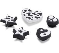 Crocs - Jibbitz Shoe Charm 5-pack | Personalize With Jibbitz for Crocs, Amuleto de zapatos Unisexo, Mono BnW,