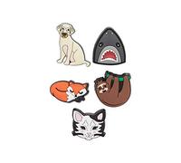 Crocs JibbitzAnimalLover5 Pack Encantos para zapatos, Multicolor, Talla Única