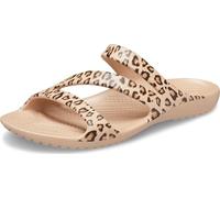 Crocs Kadee II Flip Flop, Sandalia Casual de Verano Mujer, Leopardo, 37 EU