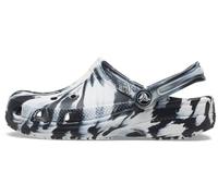 Crocs Kids' Classic Marbled Tie Dye Clog , Black/White, 4 Big Kid