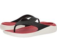 Crocs LiteRide Flip U Zapatos de Playa y Piscina, Unisex Adulto, Negro (Black/White 066b), 46/47 EU (11 UK)