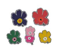 Crocs Marimekko- Paquete de 5 dijes unisex para zapatos, multicolor, talla única, multicolor, Talla única