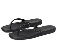 Crocs Miami Studded Flip, Chanclas Mujer, Negro, 38/39 EU