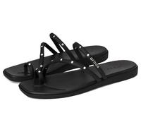 Crocs Miami Studded Toe Loop Sandal, Sandalias Mujer, Negro, 41/42 EU