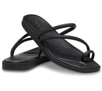 Crocs Miami Toe Loop Sandal, Sandalias Mujer, Negro, 33/34 EU