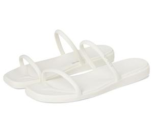 Crocs Miami Two Strap Sandal, Sandalias Planas Mujer, Tiza, 34 EU