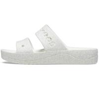 Crocs Baya Platform Sandal, Sandalias Mujer, Glitter White, 42/43 EU