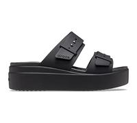 Crocs Sandalia Brooklyn Buckle Cuña Baja Mujer Negro 41/42 EU