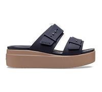 Crocs Mujer Brooklyn Buckle Low Wedge Sandalia, Deep Navy, 34/35 EU