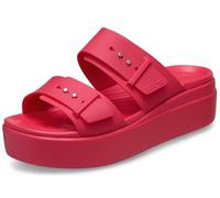 Crocs Mujer Brooklyn Buckle Low Wedge Sandalia, Digital Raspberry, 39/40 EU