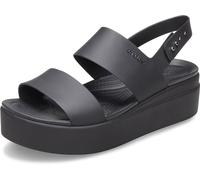 Crocs Brooklyn Buckle Low Wedge, Sandalias Mujer, Negro, 37/38 EU