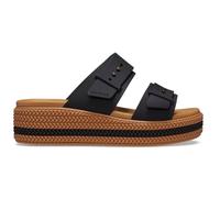 Crocs Mujer Brooklyn Woven Buckle Sandalia, Black, 42/43 EU