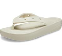 Crocs Mujer Classic Platform Flip W Chancla de dedo, Bone, 41/42 EU