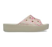 Crocs Mujer Classic Platform Slide Sin cordones, Bone/Multi, 38/39 EU