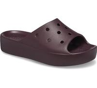 Crocs Mujer Classic Platform Slide Sin cordones, Dark Cherry, 41/42 EU