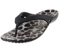 Crocs Mujer Kadee II Graphic Flip W Chancla de dedo, Black/Multi Animal, 33/34 EU