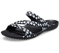 Crocs Mujer Kadee II Heart Print Sandal W Sandalia, Black/White, 34/35 EU