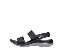 Crocs Mujer LiteRide 360 Sandal W Sandalia, Black/Light Grey, 33/34 EU