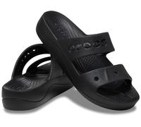 Crocs Mujer Via Platform Sandal Sandalia, Black, 42/43 EU