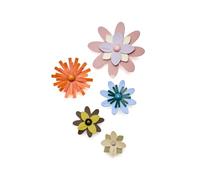 Crocs Paquete de 5 flores de piel sintética