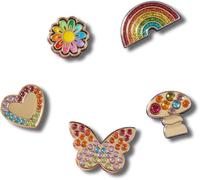 Crocs Rainbow Elvtd Festival 5 Pack, Encantos para Zapatos Unisexo, Multicolor, Talla única