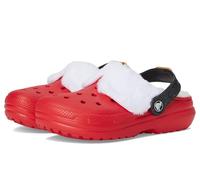 Crocs Sandalias clásicas Unisex con Forro de Papá Noel para niños, Varsity Red Multi, 12 UK Child