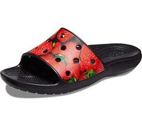 Crocs Sandalias clásicas unisex para adultos, Rojo/Negro, 11 Women/9 Men