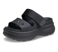 Crocs - Sandalias de dos tiras para mujer Soho | Plataforma de 6 cm | Plantilla LiteRide Sink-In | Correa superior ajustable, Negro, 8