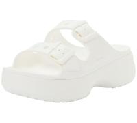 Crocs Sandalias de plataforma Saturday para mujer, color blanco, talla 8 para mujer