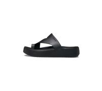 Crocs Mujer Getaway Platform Toe Loop Sandalia, Black, 34/35 EU