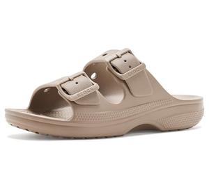 Crocs Sandalias Saturday para mujer, color gris pardo, talla 3 para mujer