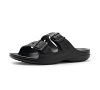 Crocs Saturday Sandal M - Sandalias planas para hombre, color negro, talla 9, Black, 43/44 EU