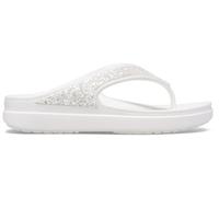 Crocs Sloane - Chanclas de cuña adornadas | Sandalias para mujer, blanco con brillo, 34-35 EU