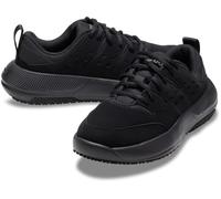 Crocs Tenis de trabajo On The Clock para mujer, Negro/Negro/Negro, 8 Wide