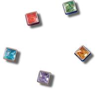 Crocs Triangle Gem 5 Pack, Encantos para Zapatos Unisexo, Multicolor, Talla única