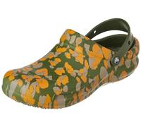 Crocs Unisex Adulto Bistro Work Graphic Clog Zueco, Army Green/Multi, 38/39 EU