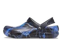 Crocs Bistro Graphic Clog, Zuecos Unisex adulto, Black Lightning Bolts, 37/38 EU