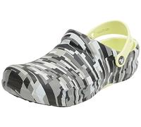 Crocs Unisex Adulto Bistro Work Graphic Clog Zueco, Black/Lime, 37/38 EU